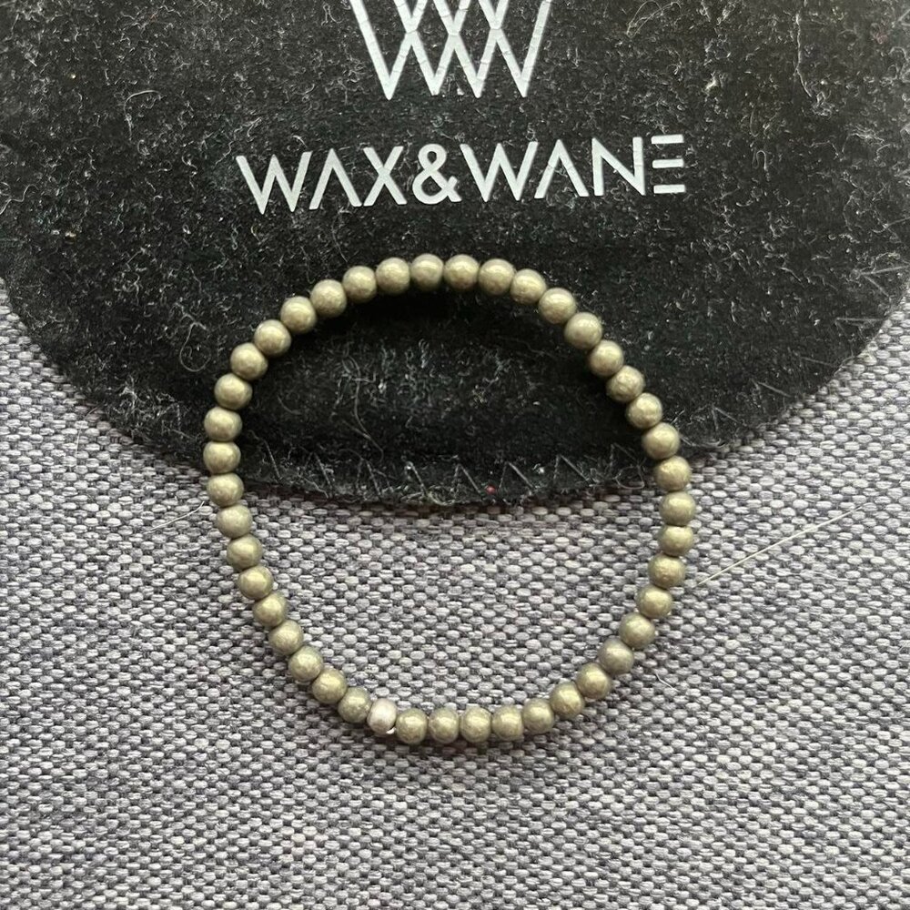 Wax & Wane Pyrite Bracelet 4MM!